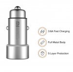 Xiaomi Mi Dual USB Car Charger (MAX 3.6A) - зарядно за кола с два USB изхода и технология за бързо зареждане 1