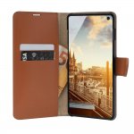JT Berlin BookCase Kreuzberg Case - хоризонтален кожен (естествена кожа) калъф тип портфейл за Samsung Galaxy S10E (кафяв) 2