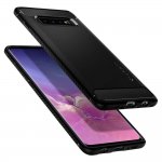 Spigen Rugged Armor Case - тънък качествен слииконов (TPU) калъф за Samsung Galaxy S10 Plus (черен) 1