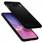 Spigen Rugged Armor Case - тънък качествен слииконов (TPU) калъф за Samsung Galaxy S10E (черен) 2