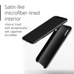 Mujjo Leather Wallet Case - кожен (естествена кожа) кейс с джоб за кредитна карта за iPhone XS, iPhone X (черен) 3
