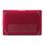 InCase Hardshell Case - предпазен кейс за MacBook Air 11 инча модел 2012 г. (червен-прозрачен) 3