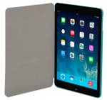 Tunewear LeatherLook Shell - кожен калъф с поставка и покритие за iPad Air, iPad 5 (2017) (лилав) 2