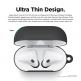 Elago Airpods Skinny Silicone Hang Case - тънък силиконов калъф с карабинер за Apple Airpods и Apple Airpods 2 with Wireless Charging Case (черен)  1