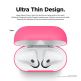 Elago Airpods Skinny Silicone Case - тънък силиконов калъф за Apple Airpods и Apple Airpods 2 with Wireless Charging Case (розов-фосфор)  3