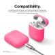 Elago Airpods Skinny Silicone Case - тънък силиконов калъф за Apple Airpods и Apple Airpods 2 with Wireless Charging Case (розов-фосфор)  4