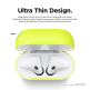 Elago Airpods Skinny Silicone Case - тънък силиконов калъф за Apple Airpods и Apple Airpods 2 with Wireless Charging Case (жълт-фосфор)  1
