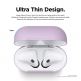 Elago Airpods Skinny Silicone Case - тънък силиконов калъф за Apple Airpods и Apple Airpods 2 with Wireless Charging Case (лилав)  5
