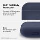 Elago Airpods Slim Hang Silicone Case - силиконов калъф с карабинер за Apple Airpods Pro (тъмносин) 2