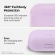 Elago Airpods Slim Hang Silicone Case - силиконов калъф с карабинер за Apple Airpods Pro (лилав) 2