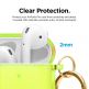Elago Airpods TPU Hang Case - силиконов (TPU) калъф с карабинер за Apple Airpods и Apple Airpods 2 (зелен-фосфор)  2