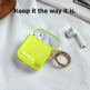 Elago Airpods TPU Hang Case - силиконов (TPU) калъф с карабинер за Apple Airpods и Apple Airpods 2 (зелен-фосфор)  7