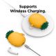 Elago Airpods Pineapple Design Silicone Case - силиконов калъф с карабинер за Apple Airpods и Apple Airpods 2 (оранжев) 3