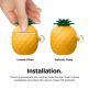 Elago Airpods Pineapple Design Silicone Case - силиконов калъф с карабинер за Apple Airpods и Apple Airpods 2 (оранжев) 6