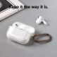 Elago Airpods Pro TPU Hang Case - силиконов калъф с карабинер за Apple Airpods Pro (прозрачен) 1