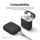 Elago Airpods Skinny Silicone Case - тънък силиконов калъф за Apple Airpods и Apple Airpods 2 (черен)  4