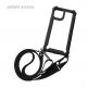 4smarts Sling Case Downtown - удароустойчив кейс с лента за врата за Samsung Galaxy A10 (черен-прозрачен)  2