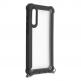 4smarts Sling Case Downtown - удароустойчив кейс с лента за врата за Samsung Galaxy A50 (черен-прозрачен)  5