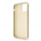 Guess Saffiano 4G Circle Logo Leather Hard Case - дизайнерски кожен кейс за iPhone 11 Pro Max (златист) 2