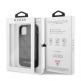 Guess 4G Stripe Leather Hard Case - дизайнерски кожен кейс за iPhone 11 Pro (тъмносив) 6