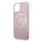 Guess Circle Glitter 4G Case - дизайнерски кейс с висока защита за iPhone 11 (розов) 2