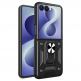 Хибриден удароустойчив кейс с пръстен против изпускане за Samsung Galaxy Z Flip8 - Techsuit CamShield Case (черен)