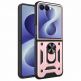 Хибриден удароустойчив кейс с пръстен против изпускане за Samsung Galaxy Z Flip8 - Techsuit CamShield Case (розово злато)