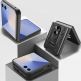 Хибриден удароустойчив кейс с пръстен против изпускане за Samsung Galaxy Z Flip8 - Techsuit CamShield Case (розово злато) 2