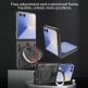 Хибриден удароустойчив кейс с вградена поставка за Samsung Galaxy Z Flip8 - Techsuit CamGuard Pro Case (черен) 1