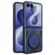Хибриден удароустойчив кейс с вградена поставка за Samsung Galaxy Z Flip8 - Techsuit CamGuard Pro Case (син)