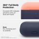 Elago Duo Hang Silicone Case - силиконов калъф с карабинер за Apple Airpods Pro (тъмносин-оранжев) 3