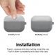 Elago Duo Hang Silicone Case - силиконов калъф с карабинер за Apple Airpods Pro (сив-светлосив) 5
