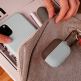 Elago Duo Hang Silicone Case - силиконов калъф с карабинер за Apple Airpods Pro (светлосин-кафяв) 2