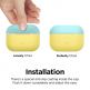 Elago Duo Silicone Case - силиконов калъф за Apple Airpods Pro (жълт-син) 5