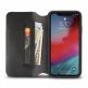Moshi Overture Case - кожен/текстилен калъф, тип портфейл и поставка за iPhone XR (черен) 2