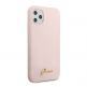 Guess Hard Silicone Case - силиконов (TPU) калъф за iPhone 11 Pro (розов) 2