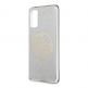 Guess Glitter 4G Circle Logo Case - дизайнерски кейс с висока защита за Samsung Galaxy S20 (сив) 2