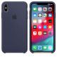 Apple Silicone Case - оригинален силиконов кейс за iPhone XS Max (тъмносин) (bulk) 1