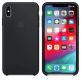 Apple Silicone Case - оригинален силиконов кейс за iPhone XS (черен) (bulk) 2