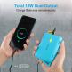 TeckNet EBT01153LA01 Rainproof Power Bank 10050mAh - външна батерия с USB-C и USB-A изходи и фенерче за смартфони и таблети (син) 2