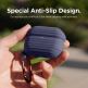 Elago Airpods Pro Waterproof Hang Case - водоустойчив силиконов калъф с карабинер за Apple Airpods Pro (тъмносин) 3