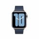 Apple Modern Buckle Band Small - оригинална кожена каишка за Apple Watch 38мм, 40мм (тъмносин) 1