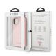 Guess Saffiano 4G Circle Logo Leather Hard Case - дизайнерски кожен кейс за iPhone 11 Pro Max (розов) 6