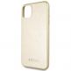 Guess Iridescent Leather Hard Case - дизайнерски кожен кейс за iPhone 11 Pro Max (златист) 2