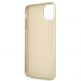 Guess Iridescent Leather Hard Case - дизайнерски кожен кейс за iPhone 11 Pro Max (златист) 3