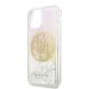 Guess Circle Liquid Glitter Hard Case - дизайнерски кейс с висока защита за iPhone 11 Pro Max (розов) 2