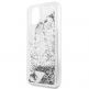 Guess Glitter Hard Case - дизайнерски кейс с висока защита за iPhone 11 Pro Max (сребрист) 2