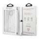Guess Marble Hard Case - дизайнерски кейс с висока защита за iPhone 11 (бял) 4