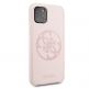 Guess 4G Tone on Tone Silicone Hard Case - силиконов (TPU) калъф за iPhone 11 Pro (розов) 5