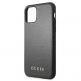 Guess Iridescent Leather Hard Case - дизайнерски кожен кейс за iPhone 11 Pro (черен) 2